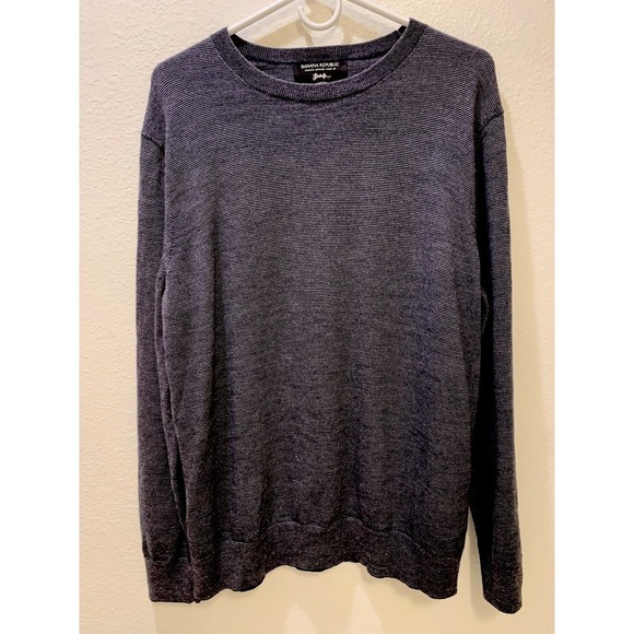 Banana Republic Other - Banana Republic Sweater Men's Medium Gray Pullover Knit Pattern